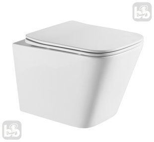 Унитаз подвесной с крышкой квадратный Imprese KUBIK TWIST c06810233 101474 фото