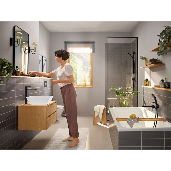 REBRIS E змішувач для умивальника 240, CoolStart, чорний матовий HANSGROHE 72581670 72581670 фото