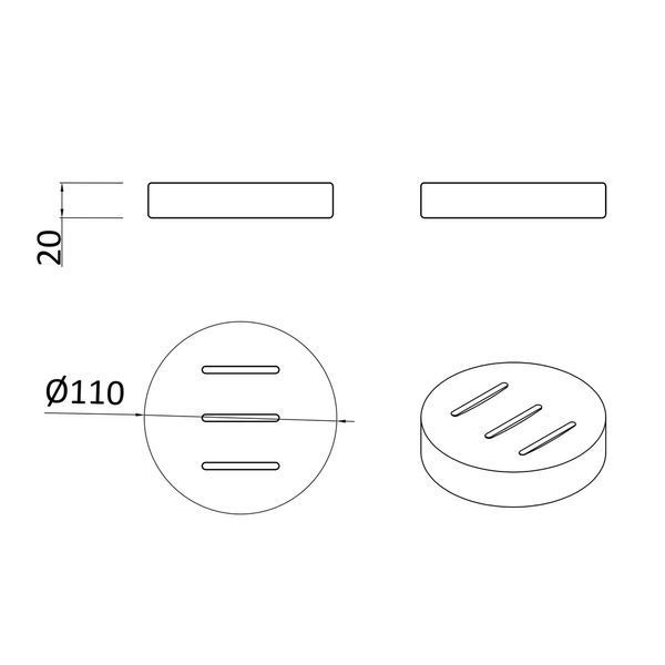 WROCLAW мильниця окремостояча, нержавіюча сталь, сатин RJ RJAC024-03CH 82426 фото