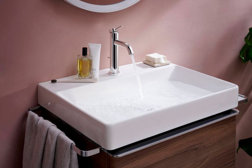 TECTURIS S змішувач для умивальника 110, одноважільний, CoolStart, pop-up, колір хром HANSGROHE 73314000 73314000 фото