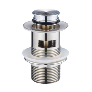 Сифон Донный клапан click-clack 1 1/4" с переливом, без накладки, никель cepillado n&iacute;quel, Volle 9000.104102 94268 фото