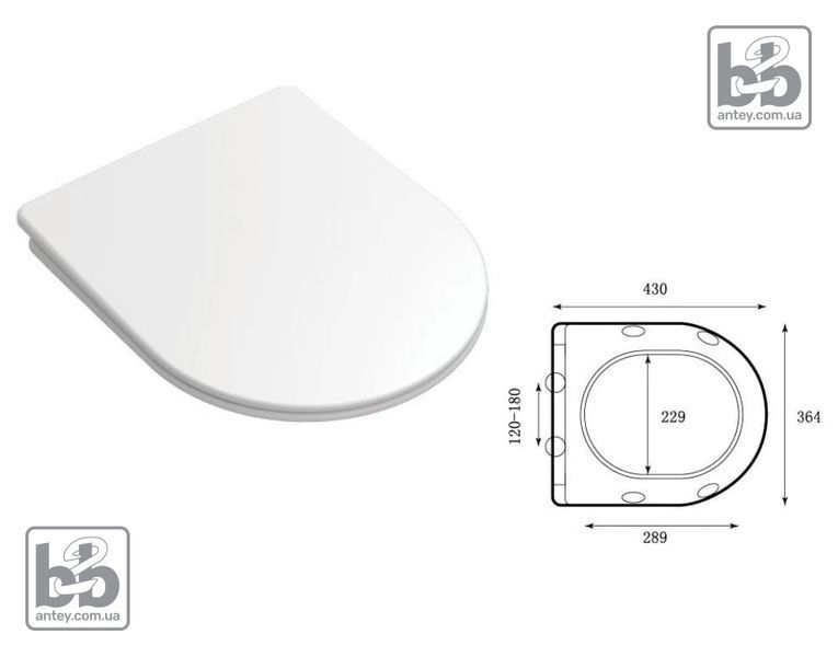 Imprese ROZKOS Twist (белій). Унитаз подвесной с сиденьем (slow-closing; duroplast). c06310103-new c06310103 фото