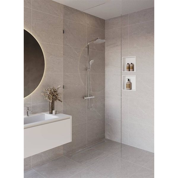 RAINDRAIN ALLROUND монтажний комплект для стандартної/плоскої установки 1000мм, колір нержавіюча сталь HANSGROHE 56189800 56189800 фото