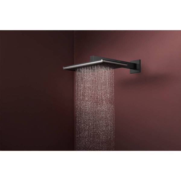 RAINDANCE ALIVE Q верхній душ 210/340мм, 1 режим, колір шліфованний чорний хром Hansgrohe 24530340 24530340 фото