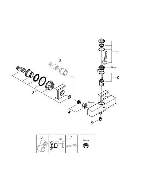 Eurocube Joy Змішувач для душу одноважільний, DN 15, джойстік, хром, Grohe 23665000 23665000 фото