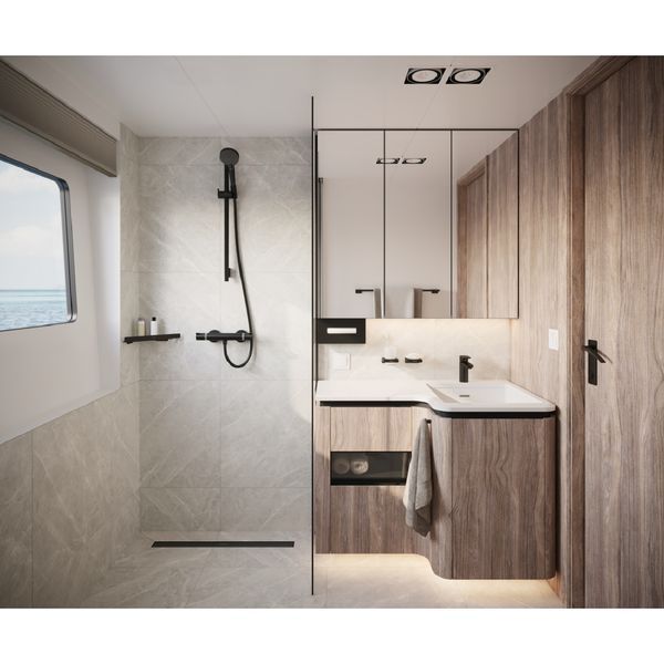 Ecostat Термостат для душу Comfort, зовнiшньго монтажу, матовий чорний HANSGROHE 13116670 13116670 фото