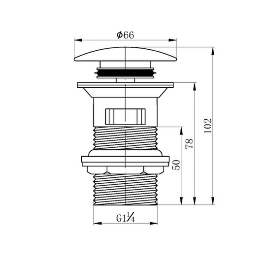 Донний клапан графітовий IMPRESE GRAFIKY ZMK041807500 випуск злив