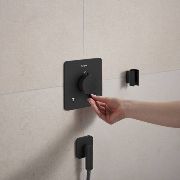 ECOSTAT COMFORT Q термостат для 2х споживачів, ПМ, чорний матовий HANSGROHE 33713670 33713670 фото