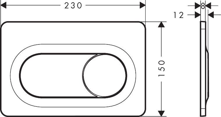 iFRAME ORIGINAL S змивна клавіша, чорна матова HANSGROHE 66002670 66002670 фото