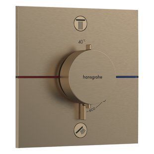SHOWERSELECT COMFORT E термостат для 2 споживачів, прихований монтаж, колір шліфованна бронза HANSGROHE 15572140 15572140 фото