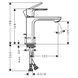REBRIS S змішувач для умивальника 110, чорний матовий HANSGROHE 72517670 72517670 фото 2