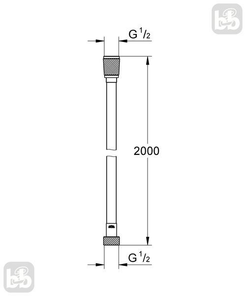 Гладкий Шланг для душу 200см, TwistStop, хром, Grohe SILVERFLEX 27137001 27137001 фото