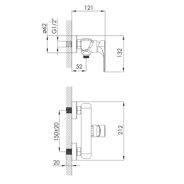 Imprese Lednice хром. Смеситель для душа, латунь. f03307901BA 91966 фото