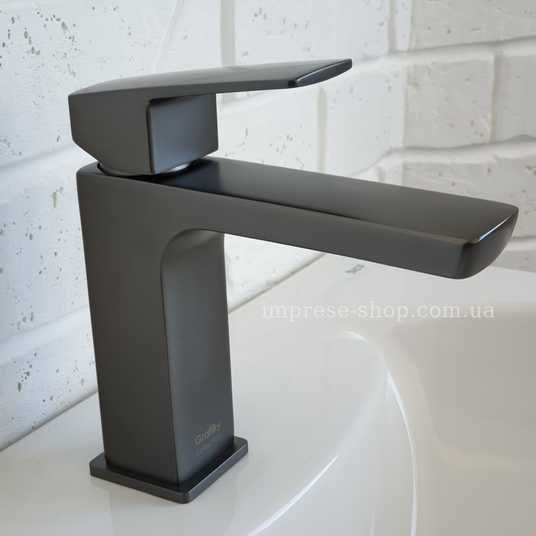 Графитовый смеситель для умывальника IMPRESE GRAFIKY ZMK041807010