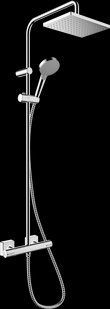 VERNIS SHAPE SHOWERPIPE душова система з термостатом 230 1jet, EcoSmart, колір хром HANSGROHE 26097000 26097000 фото
