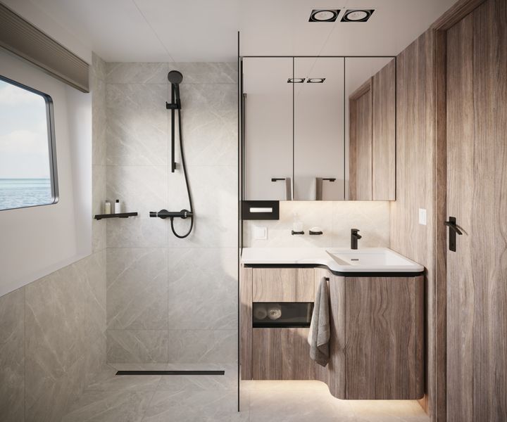 ADDSTORIS полиця кутова, колір чорний матовий HANSGROHE 41741670 41741670 фото