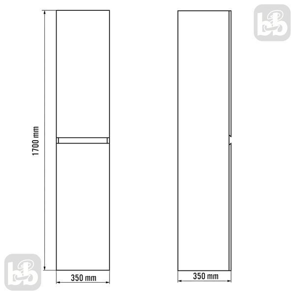 Пенал подвесной в ванную комнату Imprese OSSER u08109111PP 96931 фото