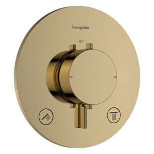 ECOSTAT COMFORT S термостат для 2х споживачів, ПМ, полірованне золото HANSGROHE 33715990 33715990 фото