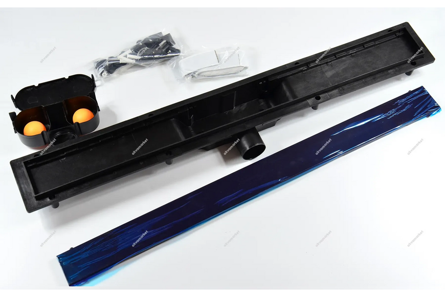 Volle черный. Душевой трап, лоток 60см с решеткой линия. 9000.200604 9000.200604 фото
