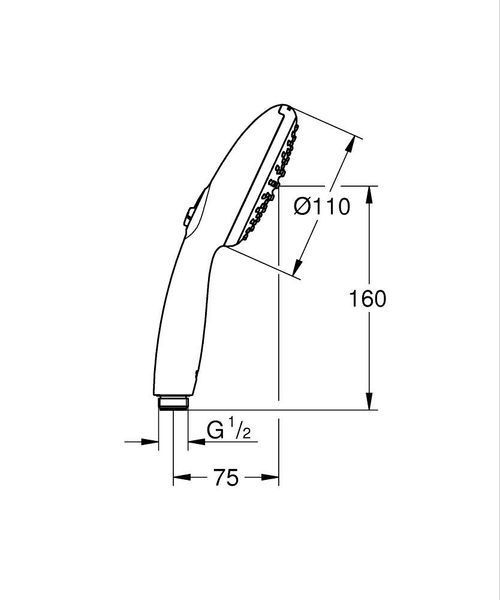 Ручной душ Grohe New Tempesta 110, лейка 2 режима струи, хром 26161003 26161003 фото