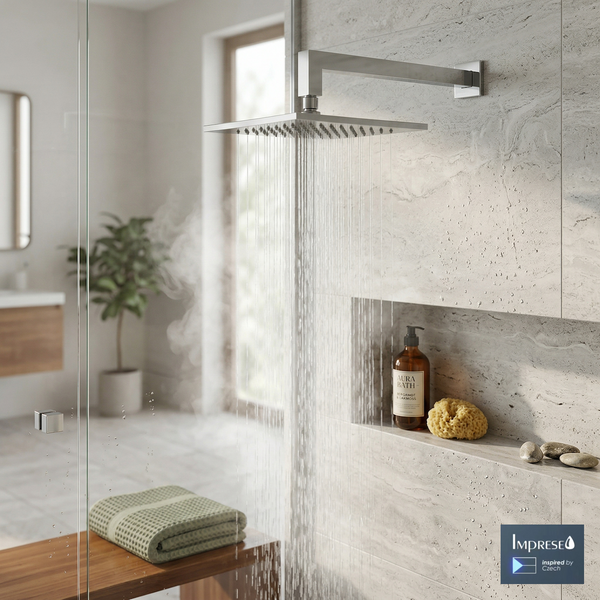 IMPRESE VALTICE хром. Душ верхній 250 мм, з кронштейном, квадратний. VR-15320 (S) 47453 фото