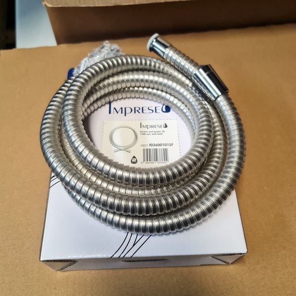 Imprese (хром). Силіконовий Шланг для душу 170см, нержсталь, anti-twist. f03600101SF f03600101SF фото