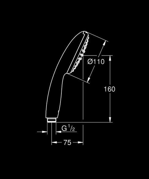 Ручний душ Grohe Tempesta 110, лійка 1 режим струменя, хром 27923003 27923003 фото