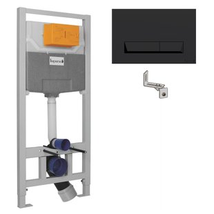 Комплект інсталляції для унітаза 3в1 клавіша чорна Imprese 3в1 i8122B i8122B фото