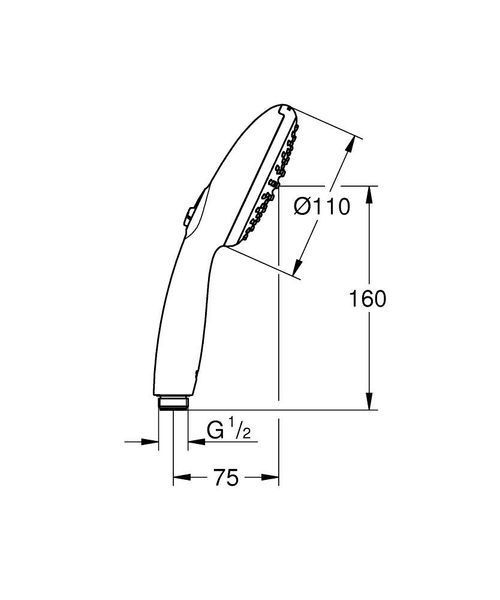 TEMPESTA 110 ручний душ, 2 режими, колір хром GROHE 27597003 27597003 фото