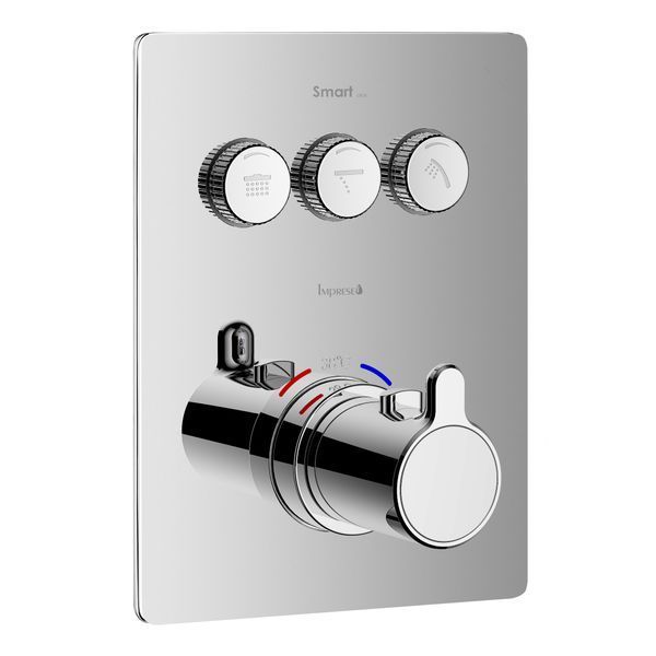 Imprese SMART Click хром Душевая система с Термостатом скрытый монтаж, кнопки. SET20260807 SET20260807 фото