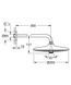 Euphoria 260 Верхний душ с держателем на стену, лейка 3 режима струи, Grohe 26458000 26458000 фото 2
