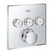 Термостат для душа скрытого монтажа Grohe Grohtherm SmartControl, 3 выхода, кнопки, внешняя часть, хром 29126000 фото 1