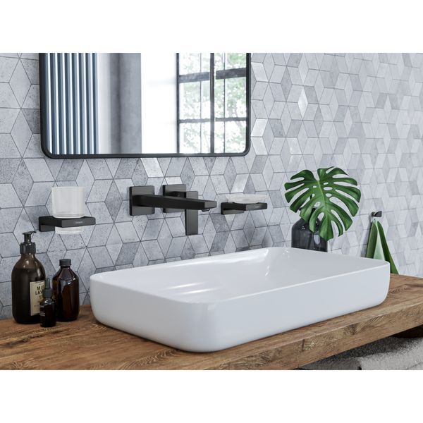 ADDSTORIS стакан для зубних щіток, шліфованний чорний хром HANSGROHE 41749340 41749340 фото