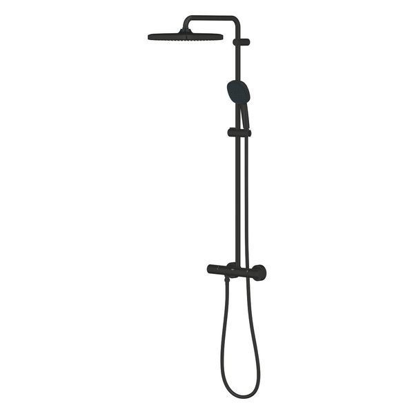 TEMPESTA SYSTEM CUBE душова система 250 з термостатом, колір чорний матовий GROHE 266892431 266892431 фото