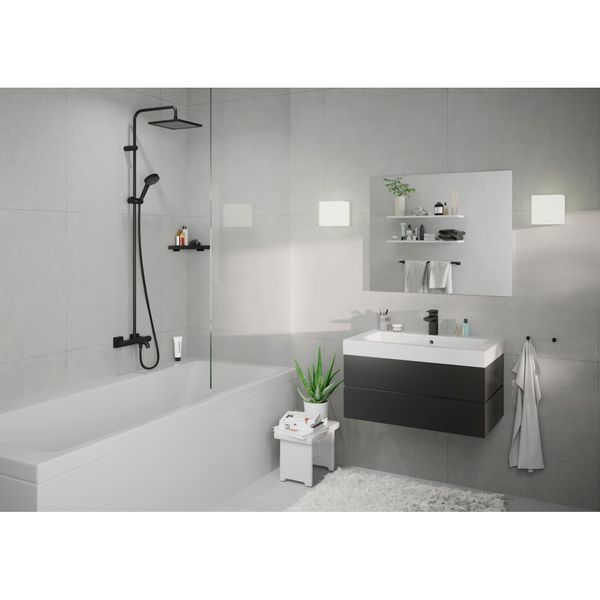 ADDSTORIS тримач рушника подвійний, колір чорний матовий HANSGROHE 41743670 41743670 фото