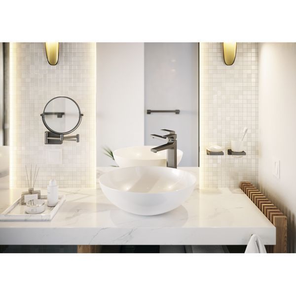 ADDSTORIS стакан для зубних щіток, шліфованний чорний хром HANSGROHE 41749340 41749340 фото