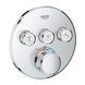 Термостат для ванни прихованого монтажу Grohe Grohtherm SmartControl, 3 виходи, кнопки, зовнішня частина, хром 29121000 29121000 фото 1