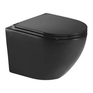 Черное сиденье крышка для унитаза Imprese LESNA BLACK lesnai11546black фото