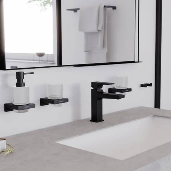 ADDSTORIS дозатор для рідкого мила, колір шліфованний чорний хром HANSGROHE 41745340 41745340 фото