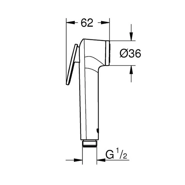 Гігієнічна лійка біде, бідетка, хром, Grohe 27512001 27512001 фото