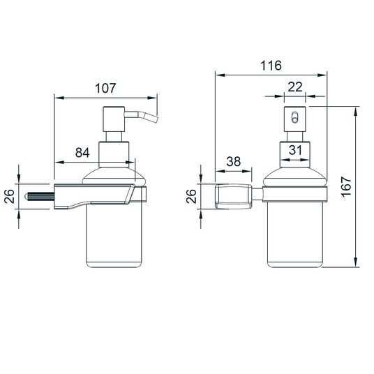 Графитовый Дозатор диспенсер для мыла IMPRESE GRAFIKY ZMK041807310