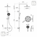 Imprese CENTRUM AR, матова чорна Душова система Колонна з термостатом для душу. T-15261AR 92761 фото 2