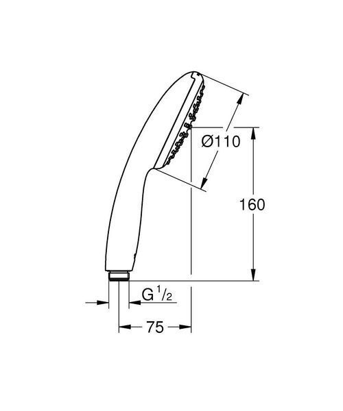 TEMPESTA 110 ручний душ , 1режим, колір хром Grohe27852003 27852003 фото