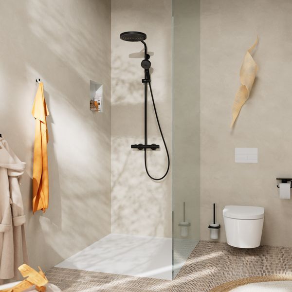 PULSIFY S PURO Showerpipe душова система 260 з термостатом, колір чорний матовий HANSGROHE 24237670 24237670 фото