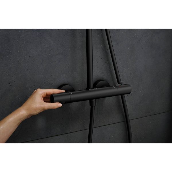 PULSIFY S PURO Showerpipe душова система 260 з термостатом, колір чорний матовий HANSGROHE 24237670 24237670 фото