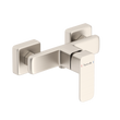 Imprese Bilovec нікель. Змішувач для душу квадратний кубічний soft-cube, латунь. f03300906AB