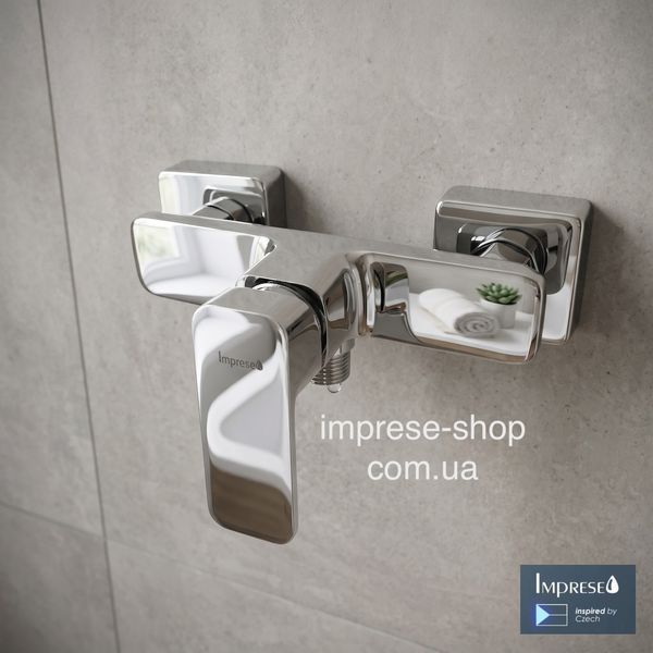 Imprese Bilovec хром. Змішувач для душу квадратний кубічний, латунь. 15255 15255 фото