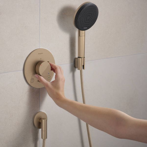 FIXFIT FINE S шлангове з'єднання, шліфованна бронза HANSGROHE 28882140 28882140 фото