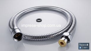 IMPRESE хром. Шланг для душу 120-150см, SS нержсталь, anti-twist. f03600101SA f03600101SA фото