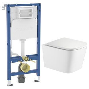 Набір інсталяційний: KUBIK унітаз twist, сидіння duroplast +458.103.00.2 DUOFIX Basic інсталяція для унітазу, без клавіші, Imprese c06810200+458.103.00.2 102226 фото